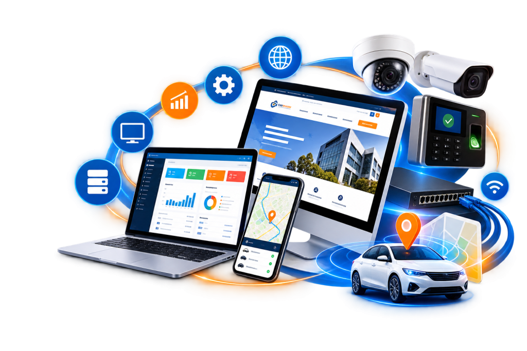 Solutions digitales IT Zone Market : sites web, gestion, GPS et sécurité