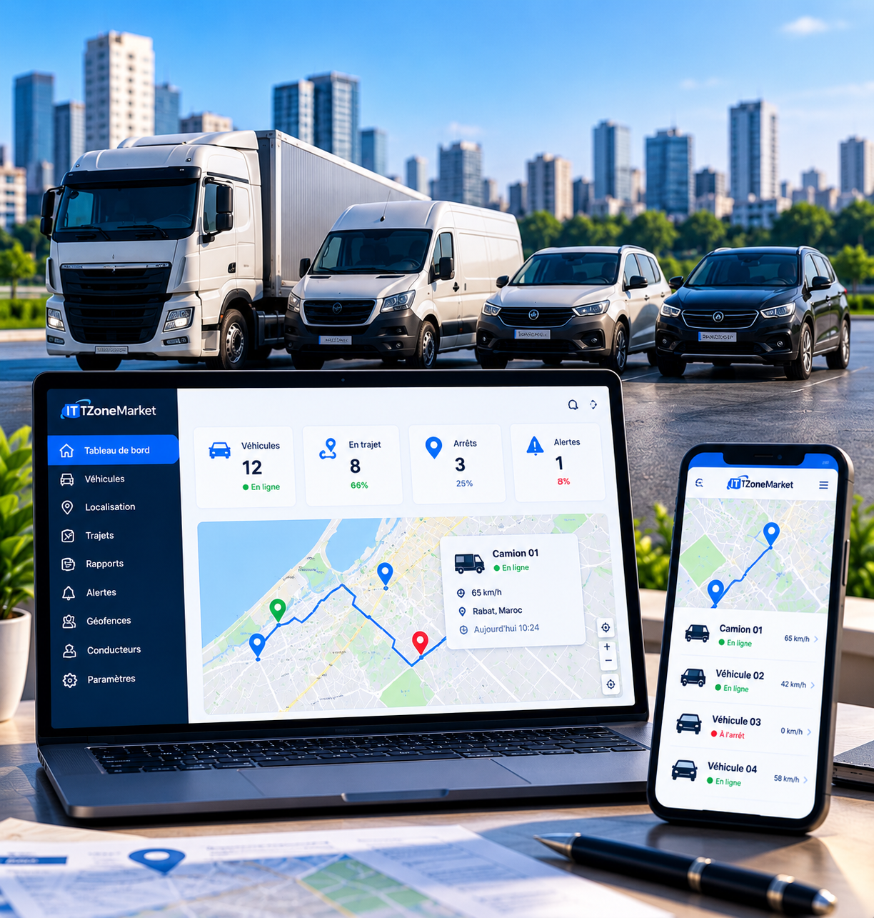 Solution GPS et gestion de flotte de véhicules – IT Zone Market
